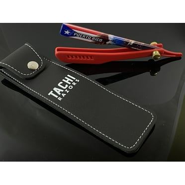 Barber PUERTO RICO FLAG Straight folding Shaving Razor