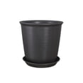 thumbnail image 2 of Advancent Maceta de escritorio para sala de estar, dormitorio, balcón, invernadero, agujeros de drenaje, maceta, contenedor suculento Jardín y Patio Gris Negro/Bandeja 21cm**16cm*13cm, 2 of 6