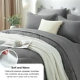 thumbnail image 5 of Davulos Queen Comforter Set 7 Pieces,Dark Grey Bed in a Bag for Bedroom All Season Bedding Sets with 1 Comforter,2 Pillow Shams,2 Pillowcases,1 Flat Sheet,1 Fitted Sheet, 5 of 8