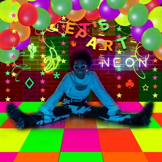 25 Sheets Neon Papers Glow Party Decorations Paper Neon Party Supplies  Cardstock UV Blacklight Reactive DIY Papers for Neon Fluorescent Dance  Floor