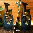 thumbnail image 4 of Modern Vase Fountain - 31.4in H Large Freestanding Water Fountain with LED Lights for Home and Garden Decor, 4 of 12