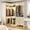 White Oak, variant on Homieasy 31.5'' - 57.2'' W Closet System with Wooden Drawers (Set of 2), White