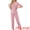Grey Pink, variant on DARING DIVA Women's Pajama Set Button Down Soft Short Sleeve Long Pants XS Black