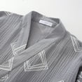 thumbnail image 4 of Men's Thin Double Washed Crepe Japanese Cardigan Steam Absorbent Robe Lightweight Comfortable Wear for Relaxation, 4 of 5