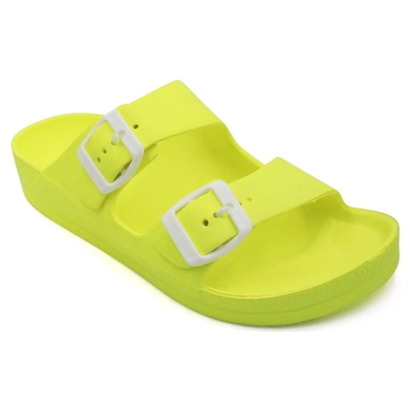LAVRA Women's Double Buckle Sandals EVA Summer Slides