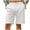 White, variant on Chiccall Mens Cotton Linen Shorts with 4 Pockets 2025 Solid Summer Casual Shorts Dark Gray