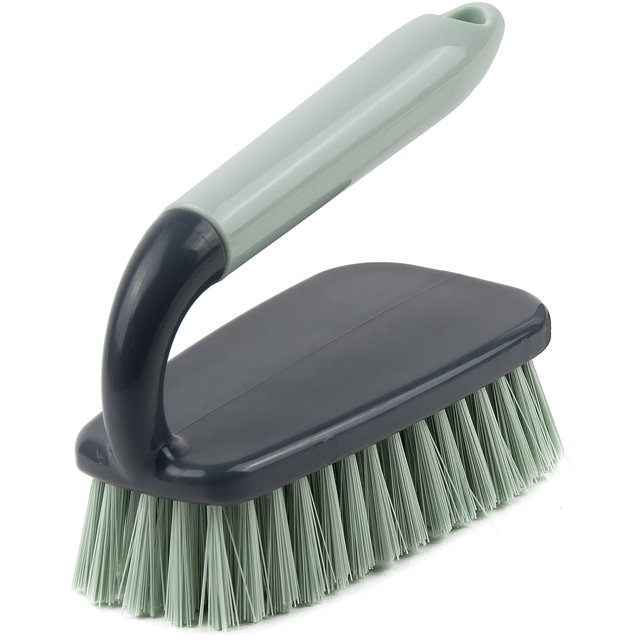 Cepillo para fregar | Cepillo de limpieza de ducha | Agarre cómodo y cerdas rígidas y flexibles | Ideal para limpiar el baño, la ducha, el fregadero de la cocina | Cepillo de cerdas para uso doméstico
