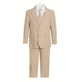 thumbnail image 2 of B-One Kids Boys' Formal 5 Piece Suit Set includes Suit Jacket, Dress Pants, White Dress Shirt, Matching Suit Vest and Clip-on Tie for Baby, Toddlers, Little Boys, Big Kids & Young Men, 2 of 3