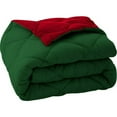thumbnail image 7 of DNG Creations 3 Piece Solid Reversible Diamond Pattern Comforter 550 GSM All Season 800 TC, 100% Egyptian Cotton - California King - Size ( Green/Red Colour ), 7 of 7