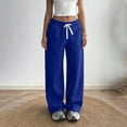 thumbnail image 3 of LLYWEY Pantalones Deportivos para Mujer con Cordón - Casuales de Poner, Cintura Elástica, Color Sólido, Pierna Recta, Sudaderas de Otoño con Bolsillos, S, 3 of 8