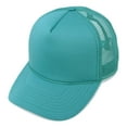 thumbnail image 3 of DALIX Trucker Cap Mesh Hat with Solid Colors and Adjustable Strap and Small Braid in Teal, 3 of 6