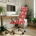 thumbnail image 3 of Renewold Ho Ho Ho Santa Claus Candy Red Office Chair Cover Universal Computer Chair Slipcover High Back Computer Chair Cover for Boss Rotating Chairs Washable Christmas Decor, L, 3 of 7