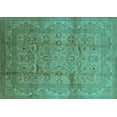 thumbnail image 1 of Ahgly Company Indoor Rectangle Oriental Turquoise Blue Industrial Area Rugs, 2' x 3', 1 of 4