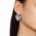 thumbnail image 4 of Fashion round zirconium mirror love stud earrings Simple stud earrings temperament earrings earrings, 4 of 5