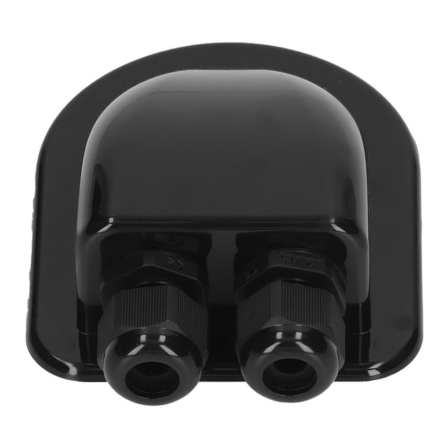 Solar Double Cable Entry Gland Box RV Waterproof ABS Solar Entry Housing for External Power Wiring