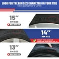 thumbnail image 6 of (Set of 4)14" Hubcaps Fit for Hyundai Accent Hatchback/Sedan 2012 2013 2014 2015 2016 2017,Fit for Steel Wheel,Snap-on with Retention Rings,Black Lacquer, 6 of 7