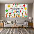 thumbnail image 5 of Colorful Summer Themed Banner with Sun Watermelon Ice Cream Balloons Stars Background Decor for Summer Parties Picnics Outdoor Gatherings Celebrations, 5 of 7