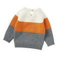 Baby Girls Boys Cotton Long Sleeve Striped Knitted Sweater Romper
