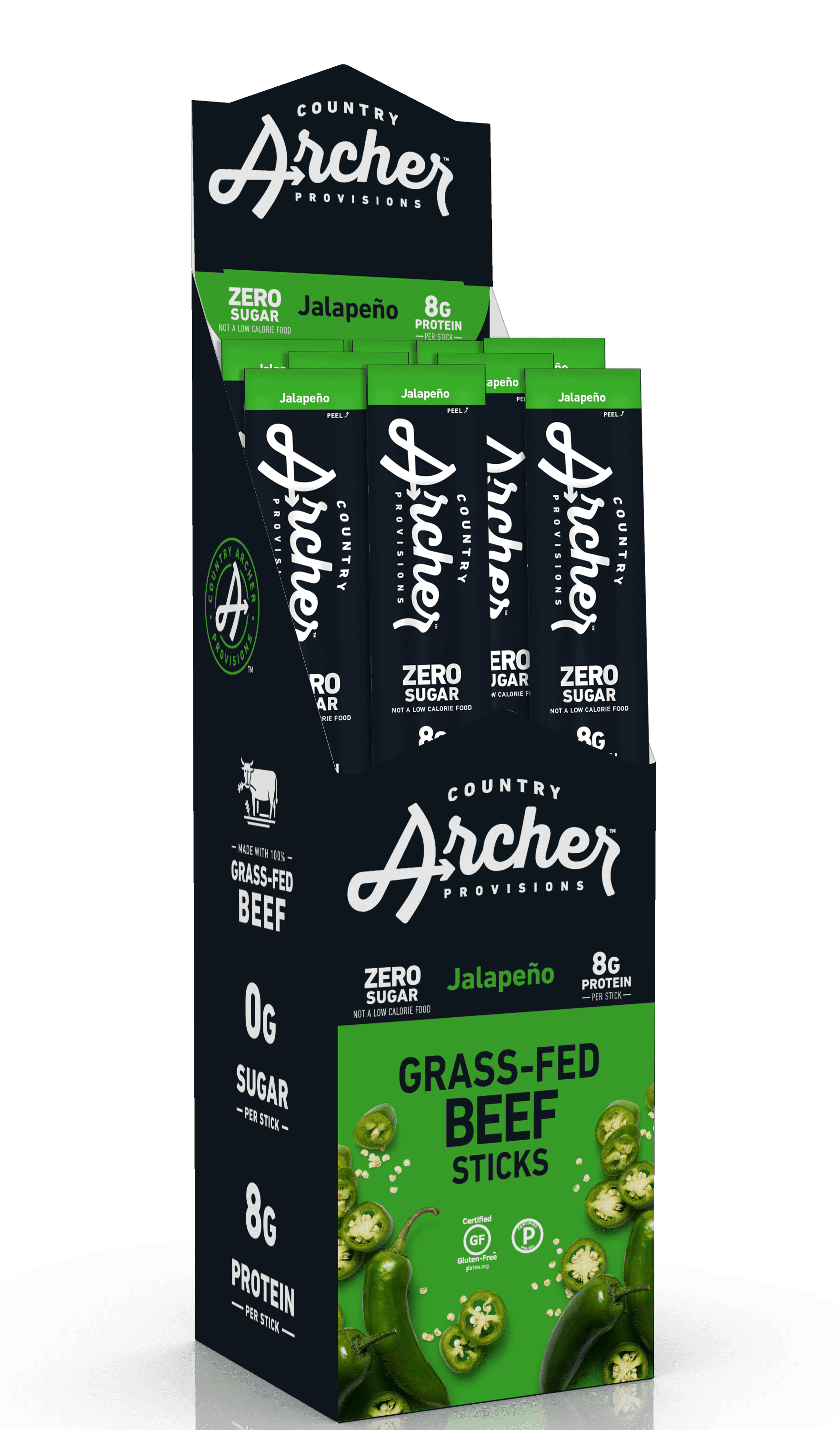 Country Archer Jalapeño Beef Stick 1oz, 18ct