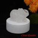 thumbnail image 3 of Estatua de elefante de la suerte de 1,5 pulgadas, Aventurina verde, amatista, piedra de cristal de cuarzo, estatuilla de Feng Shui de la fortuna, animales, decoración artesanal de chakras, 3 of 5