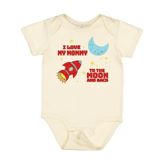 Inktastic I Love My Mommy to the Moon and Back Boys or Girls Baby Bodysuit