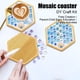 thumbnail image 4 of Kit de manualidades de mosaico de madera para niños | Set para hacer posavasos con azulejos, pegamento y herramientas | Actividad creativa de artes y manualidades para niños, estudiantes y, 4 of 6
