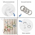 thumbnail image 3 of Country Flowers Shower Curtain Set - 72" x 78" Washable Bathtub Curtain with 12 Hooks, Watercolor Spring Floral Butterfly Waterproof Fabric Stall Shower Curtains for Bathroom/Bathtub Décor, 3 of 6