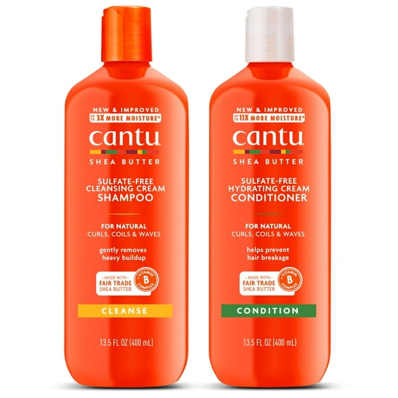 Paquete de champú y acondicionador Cantu Cream 400 ml (paquete de 2)