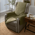 thumbnail image 6 of Home Details Reversible Quilted Furniture Chair/Recliner Seat Protector in Sage/Olive, 6 of 7