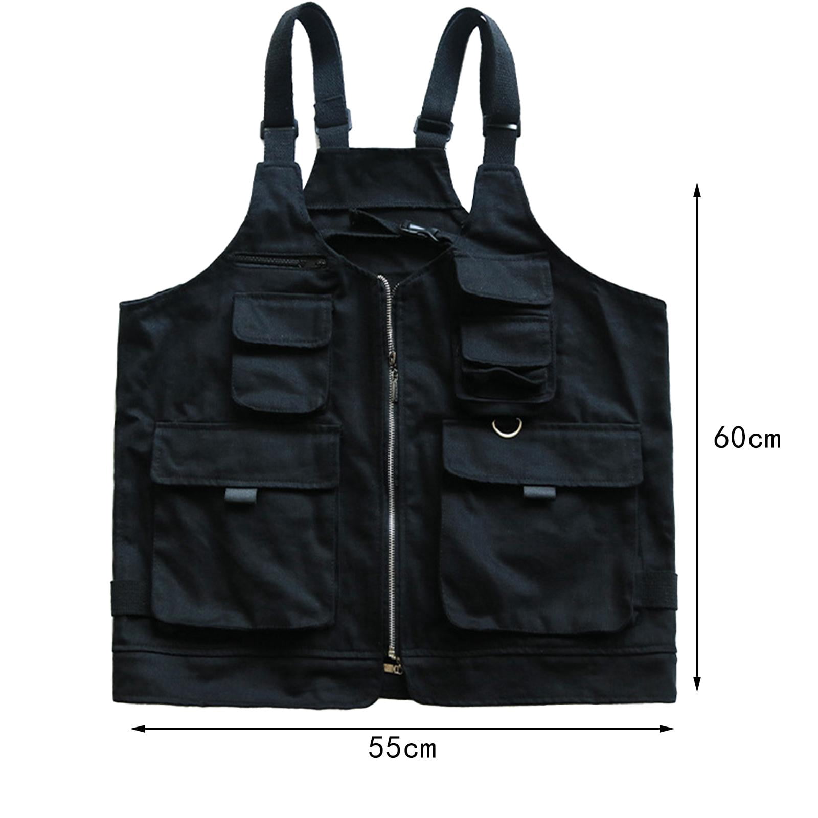 Barbecue Apron Portable Outdoor Camping Vest for Backpacking Garden Hiking A Black