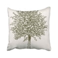thumbnail image 1 of RYLABLUE Sketch Deciduous Tree Bole Botany Drawing Drawn Foliage Growth Hand Pillowcase Pillow Cushion Cover 20x20 inches, 1 of 1