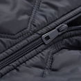 thumbnail image 6 of Mens Winter Coats Full Zipper Long Sleeve Solid Color Fashion Casual Warm Outdoor Jacket with Pocket Dark Blue L, 6 of 7