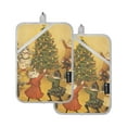 thumbnail image 7 of Yayeee Pot Holders Kitchen Heat Resistant with Pocket 7"x9.8" Cotton Oven Cooking Hot Pads, Party Of Cats, 7 of 7