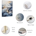 thumbnail image 2 of ZHONGYUTONG Blue Golden White Flowers Wall Decor Abstract Navy Blue and Gold Picture Painting Luxury Floral Canvas Prints Modern Home Decor Artwork (28.00" x 42.00"), 2 of 6