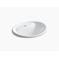thumbnail image 1 of Kohler K-2839-1-0 Tides Drop-In Sink with Single Faucet Hole - White, 1 of 1