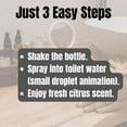 thumbnail image 5 of Great Scents Pre-Poo Toilet Spray 2 Pack, Twisted Citrus Scent 0.67 fl oz – Travel Size Odor Eliminator with Essential Oils Bathroom Air Freshener + BONUS Barra de Arco-Íris de Coco, 5 of 5