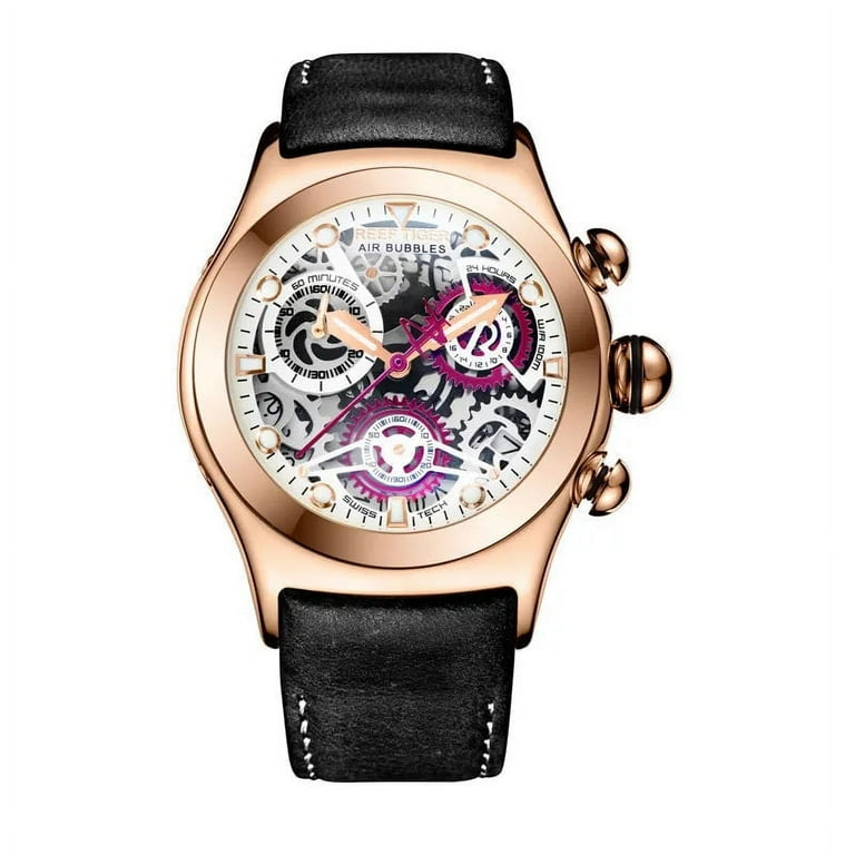Reef Tiger/RT Mens Sport Watches with Chronograph Skeleton