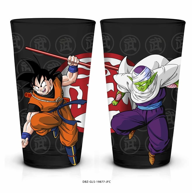 Featuring Foil Goku and Gohan by Just Funky Dragon Ball Z Luster Glass set of 2 Officially Licensed 16oz, 