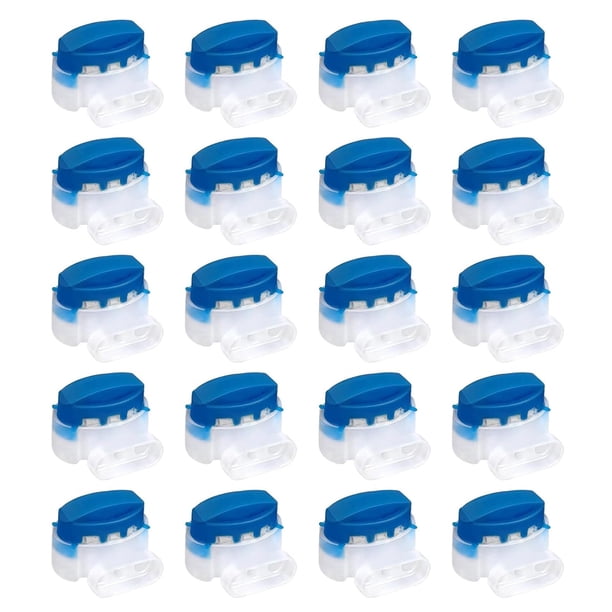 Mecanismo de compresión inteligente, conectores IDC 314-BOX de latón estañado para cables de 0,5 mm2 a 1,5 mm2, kit de grado industrial fácil de usar con aislamiento de nailon de 20 piezas