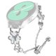 thumbnail image 1 of Metal Band For Garmin Vivomove Sport Venu 2 Plus Heart Clover Decor Watch Strap - Silver, 1 of 5