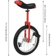 thumbnail image 2 of Outdoor Wheel Unicycle, 16inch One Wheel Bike Adjustable Seat Exercise Bicycle for 7-60 Years Old, Outdoor Sports Fitness Exercise Unicycle,Balance Training, Talent Performance, Etc, 2 of 18