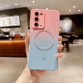 thumbnail image 3 of Gradient Magnetic for Samsung Galaxy Note 20 5G Phone Case, Compatible with MagSafe, Camera Lens Film Protection Shockproof Matte Cases for Galaxy Note 20 6.7" (Pink Blue Gradient), 3 of 11