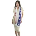 thumbnail image 5 of ToBeInStyle Women's Tattered American Flag Infinity Scarf, 5 of 6