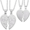 Personalized Planet Sterling Silver Breakable Big Sis and Lil Sis Engraved Pendants