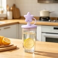 thumbnail image 1 of Tapa de silicona para pajita con forma de estrella, a prueba de polvo, a prueba de fugas, reutilizable y flexible para vasos y botellas de agua. Apta para lavavajillas., 1 of 6