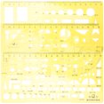 thumbnail image 1 of 1 Set Geometric Stencil Drafting Tool Architect Scale Ruler Drawing Stencil, 1 of 8