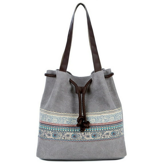 Shoulder Bag Casual Fashion Ethnic Style Bucket Bag Handbag Purse for Women