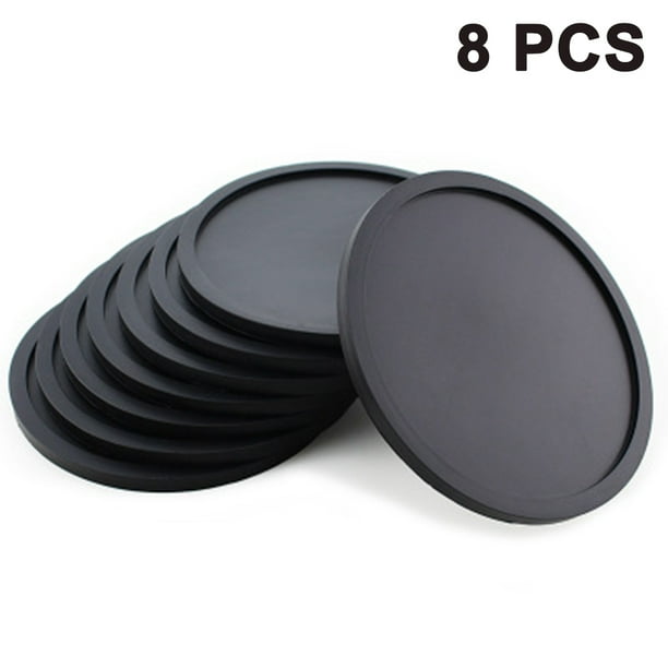 8pcs Silicone Coaster BPA free Silicone Non slip Coaster Glass Coaster for Bar Living Room Kitchen Office Coffee Cups Tea Cups