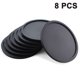 thumbnail image 1 of Posavasos de silicona de 8 piezas, posavasos antideslizantes de silicona sin BPA, posavasos de vidrio para bar, sala de estar, cocina, oficina, tazas de café, tazas de té, 1 of 8