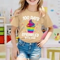 thumbnail image 2 of Girls Cute Cartoon Graphic Short Sleeve T Shirt Casual Round Neck Top For Toddler Kids And Teens Daily Wear, 2 of 4
